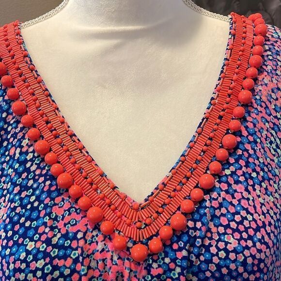 Nanette Lepore Pink and Blue Swim Coverup Tunic - Picture 3 of 8